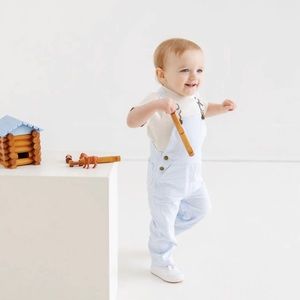 TBBC Chapman Choo Choo Longalls Blue Tally Ticking